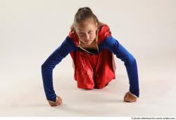 VIKY SUPERGIRL KNEELING POSE 2